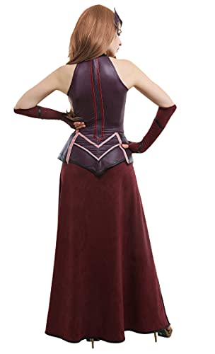 Cosplay.fm Cospaly.fm Women’s Heroine Sleeveless Coat Cosplay Costume with Outer Skirt and Long Gloves (L) - Image 4