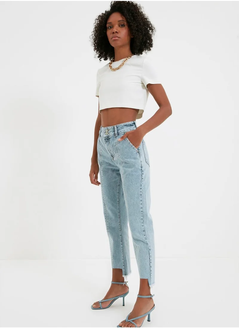 trendyol High Waist Straight Jeans