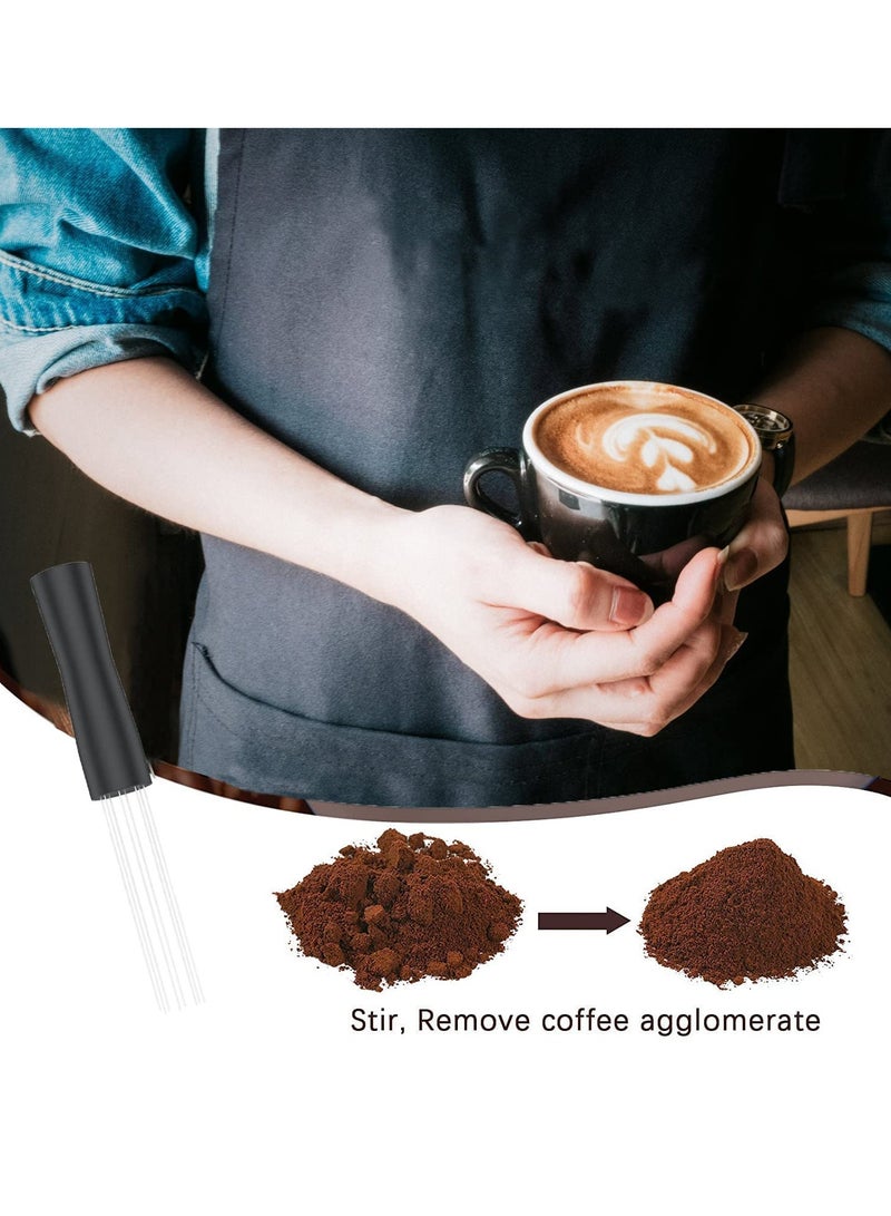 KASTWAVE Espresso Coffee Stirrer, Tool Espresso Auxiliary, Espresso Tamper Professional Barista Hand Distribution Tool Stainless Steel Needle Type Distributor  - Image 4