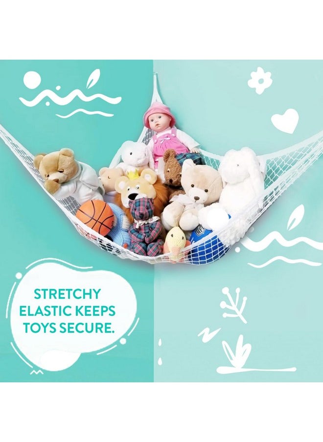 Prince Lionheart Jumbo Hammock For Stuffed Animals - Large Toy Hammock Storage For Toys And Stuffed Animals Net Ideal For Corners, Storage For Stuffies, Plushies, Squishmallows, And More  - Image 5