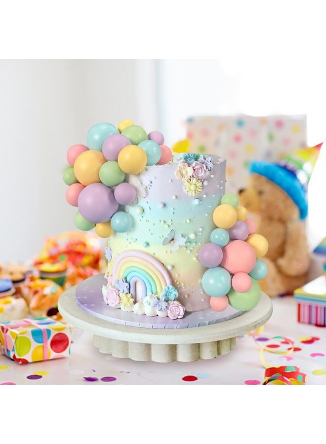 RASSLISA 32 PCS Ball Cake Picks Colorful Ball Shaped Cake Topper Pearl Balls Cupcake Cake Insert Topper for Birthday Party Wedding Decoration Supplies (Pink Yellow Blue Purple Green) - Image 3