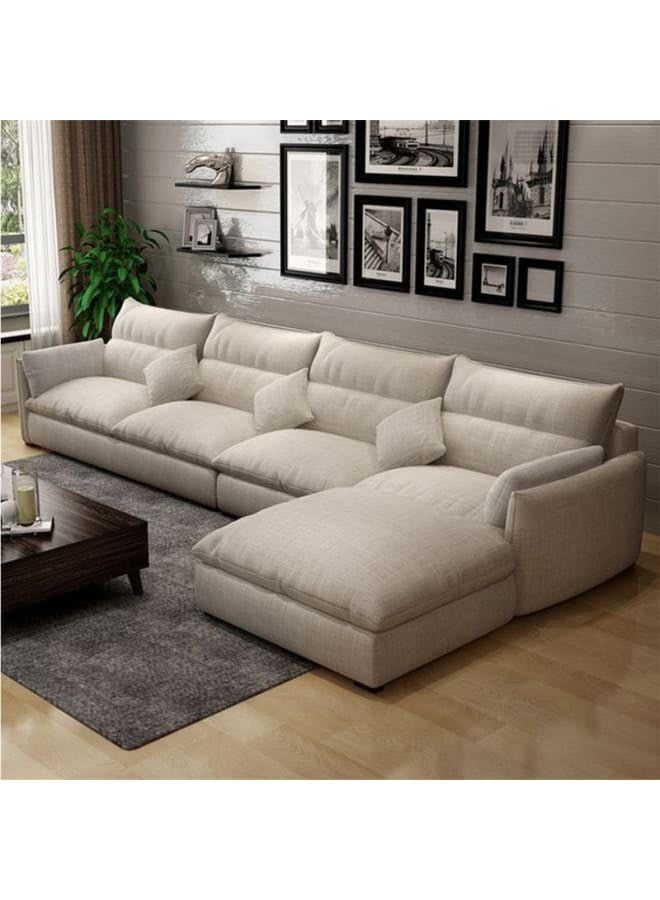 Retro Modern sofa 280 cm - beige - Image 1