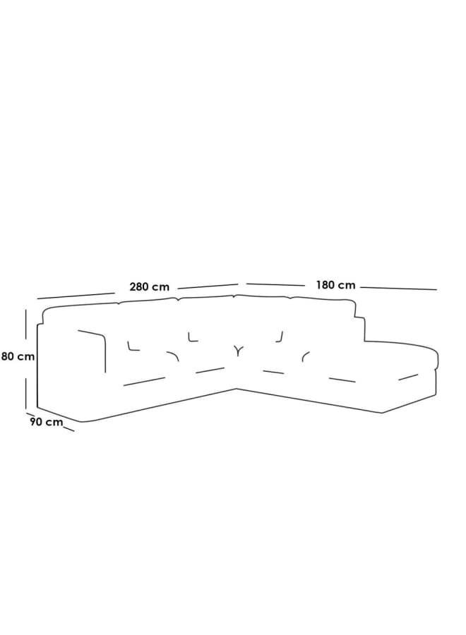 Retro Modern sofa 280 cm - beige - Image 2