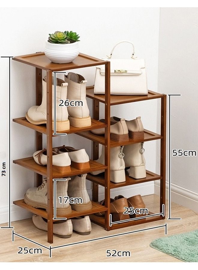 fashionhome Multipurpose Multi-Tiers Bamboo Shoe Rack Storage Shelf Entryway Display Rack Storage Shelf Flower shelf Rack 52x25x73 cm  - Image 2