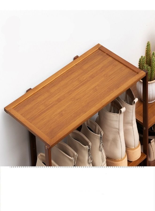 fashionhome Multipurpose Multi-Tiers Bamboo Shoe Rack Storage Shelf Entryway Display Rack Storage Shelf Flower shelf Rack 52x25x73 cm  - Image 4