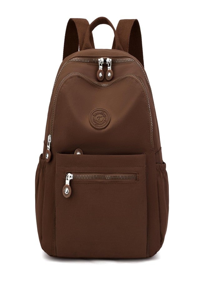 Tanweibago Mini Nylon Women Backpacks,11L Small Ladies backpacks Casual Lightweight Women Shopping Travel Daypack, Brown, One Size, Backpack - Image 1