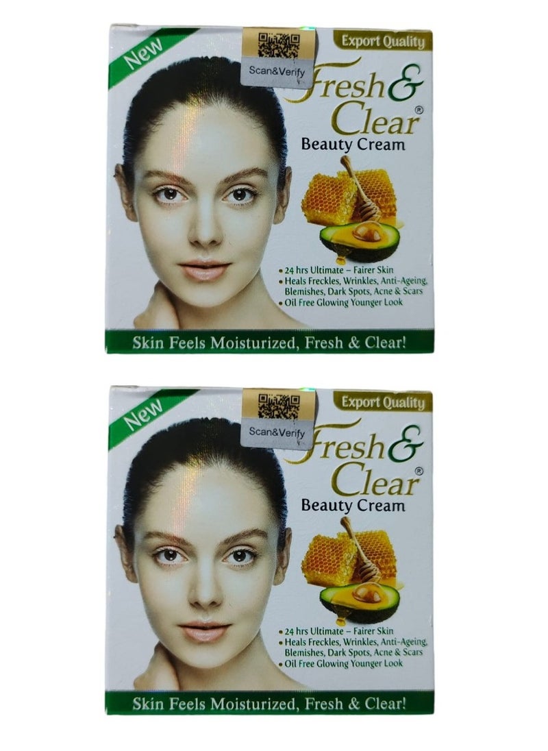 Fresh & Clear - Two Pieces of Beauty Cream Skin Moisturized With Avocado Honey - Image 1