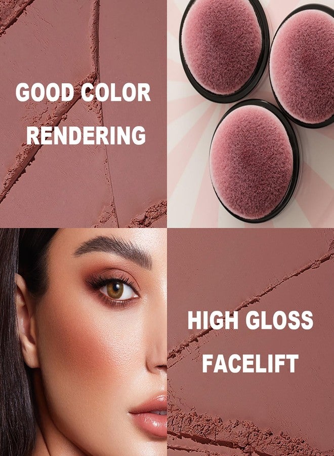 ROUSE Face Blush Powder Makeup Soft Mushroom Blush for Cheeks Long Lasting Makeup Powder Highlight - Matte Finish (Autumn Berry) - Image 5