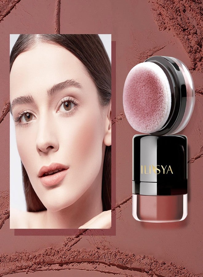 ROUSE Face Blush Powder Makeup Soft Mushroom Blush for Cheeks Long Lasting Makeup Powder Highlight - Matte Finish (Autumn Berry) - Image 2