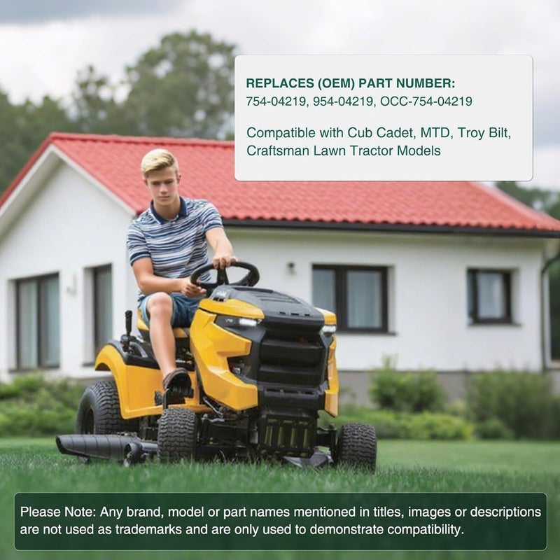 يسكر حزام تشغيل Yesker 954-04219 لجزازة العشب Cub Cadet مقاس 46 بوصة، طول حزام سطح السفينة 103.35 بوصة لجزازات العشب Craftsman Cub Cadet MTD Troy-Bilt Lawn Tractor Mowers، حبل أراميد متين بديل عن 754-04219 95404219 - Image 3