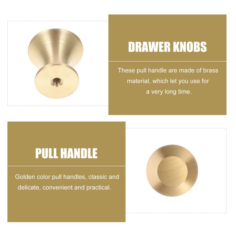 2pcs Brass Cabinet Handles Solid Copper Pulls For Kitchen Wardrobe Drawer Hardware - Image 4