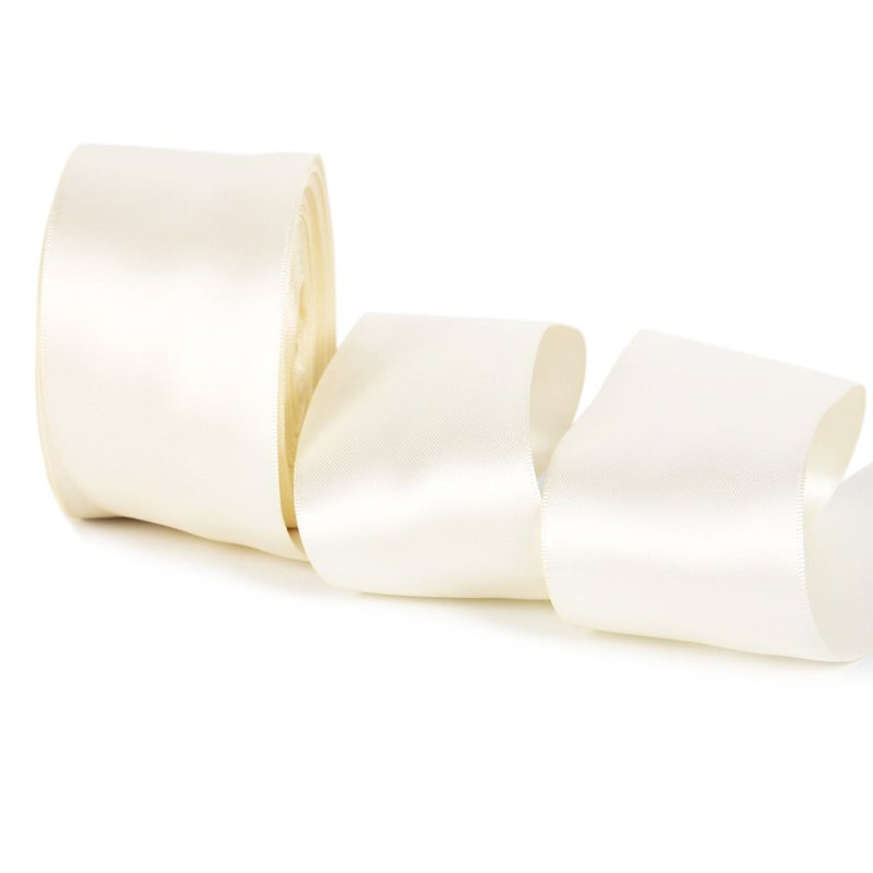 David accessories Double Face Satin Ribbon 20 Yards for Party Wedding Home Decoration Handmade Craft (2" Wide, 810 Ivory) - Image 4