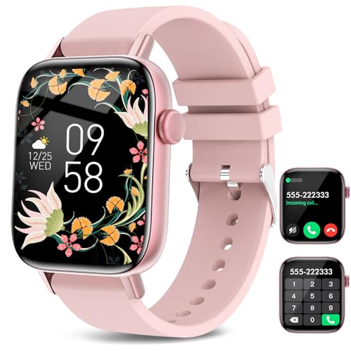 FTTMWTAG Smart Watch for Android iPhone-Call Receive/Dial/Read Message/AI Control-1.9" HD Screen-IP67 Waterproof Fitness Smartwatch-Blood Pressure/Heart Rate/SpO2/Sleep Monitor (Light Pink) - Image 1