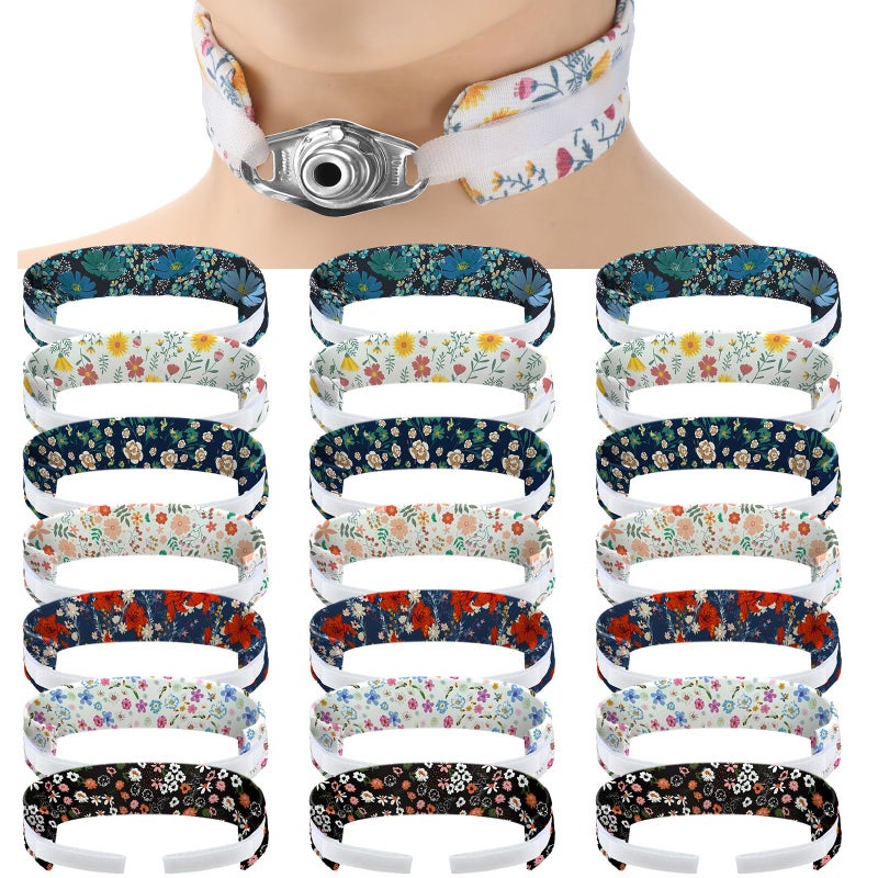 Geiserailie 21 Pcs Tracheostomy Tube Holder Adjustable Tracheostomy Supplies Tube Holder Soft Reusable Tracheostomy Care Kits for Men and Women One Size Fits Most People