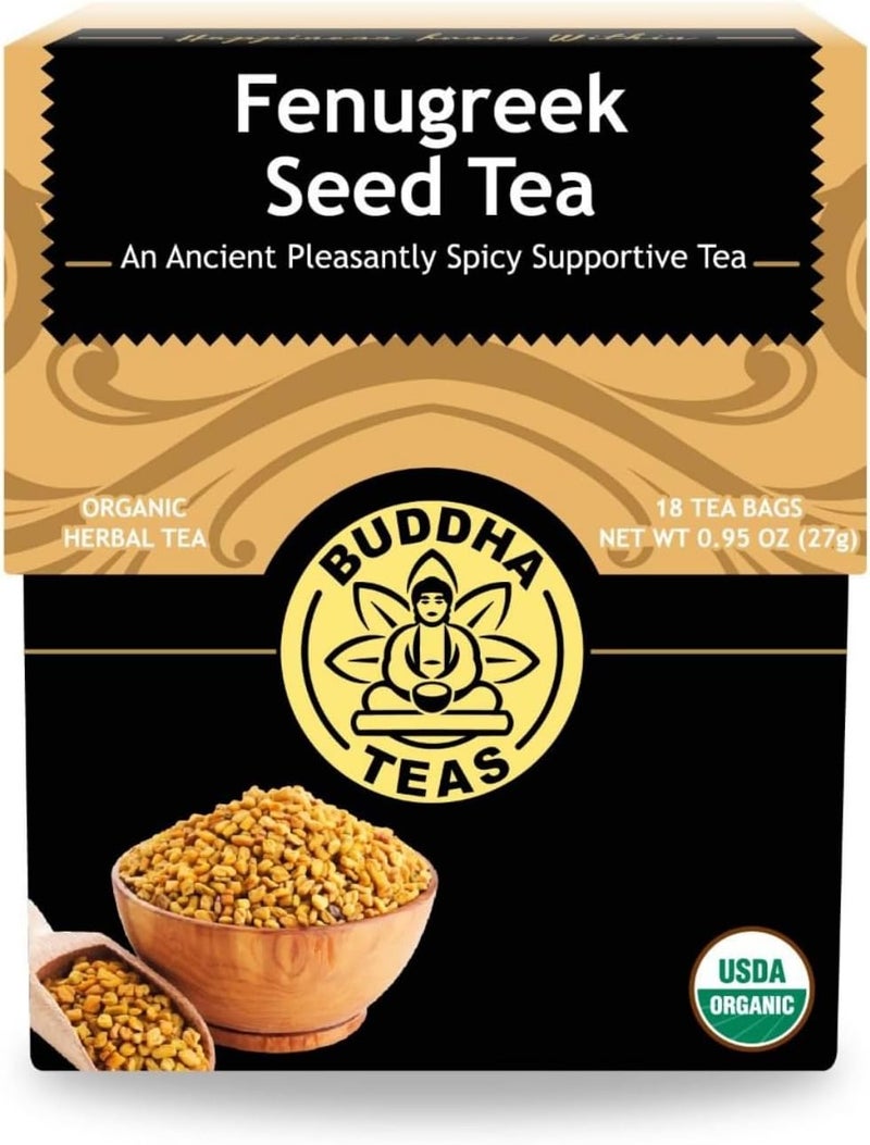 BUDDHA TEAS شاي بذور الحلبة العضوية - 18 كيس خالي من التبييض - Image 1