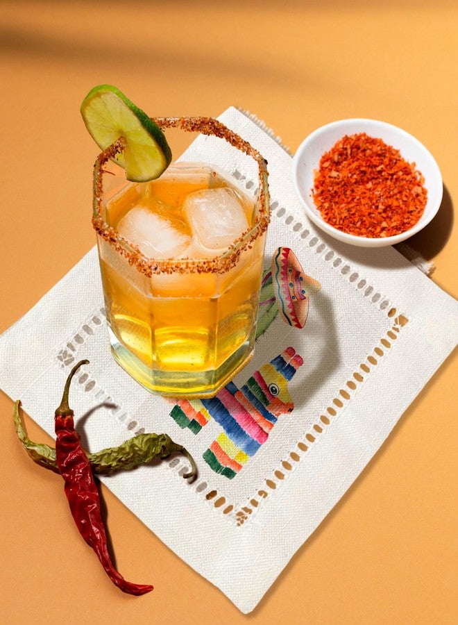 Jolitee Decorative Hemstitch Cocktail Napkins, 6"x6" Washable Linen-Like Cloth Napkins, Handmade for Entertaining and Everyday Use (Cinco De Mayo) - Image 4