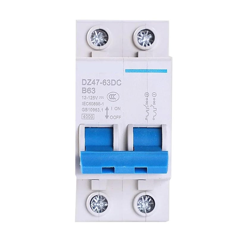 قاطع دائرة 2P 50A تيار مستمر 12 فولت 125 فولت مفتاح هوائي لحماية بطارية السيارة الكهربائية - Image 4