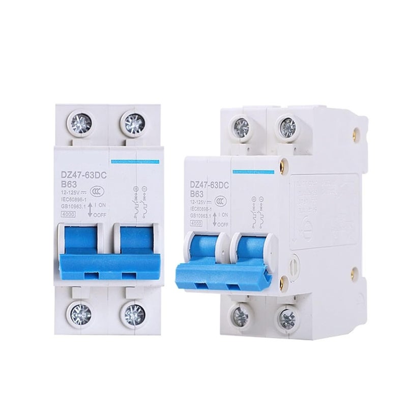 قاطع دائرة 2P 50A تيار مستمر 12 فولت 125 فولت مفتاح هوائي لحماية بطارية السيارة الكهربائية - Image 3