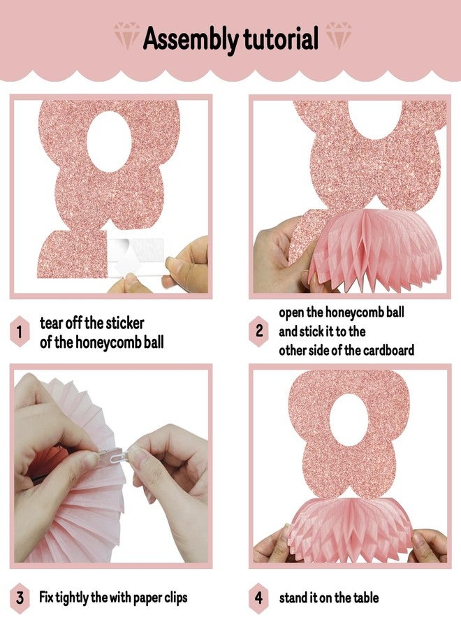 WFKLDF 8 Pcs Berry First Birthday Decor - Berry 1st Birthday Honeycomb Centerpieces - Strawberry First Birthday Decorations - Image 3