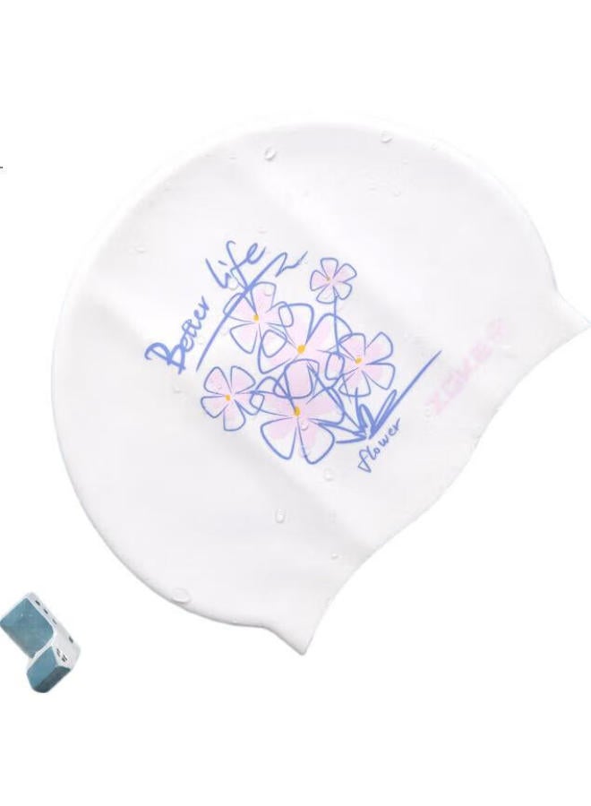 ZOKE Zhouke Silicone Swim Cap, Waterproof, Ear Protection, Non-Constricting, Adult Swimming Training Equipment, 623603216-2 - Image 2