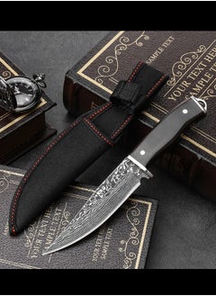 Browning Outdoor Sharp 4Cr13 Stainless Steel Boning Knife Cattle and Sheep Handle Knife Black Painted Wood Handle With Cloth Cover  - Image 1