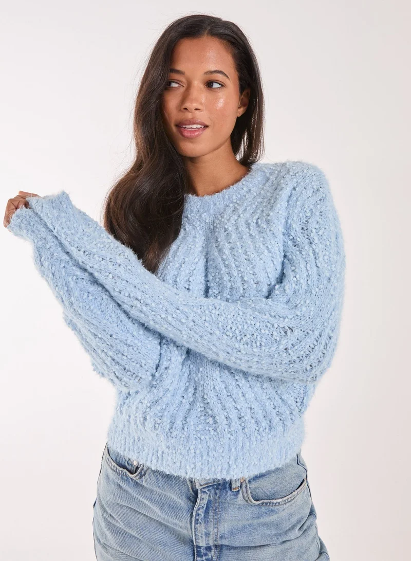 Pink Vanilla Zig Zag Detail Cropped Knit Jumper