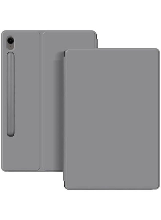 متوافقة مع Samsung Galaxy Tab S9 FE SM-X510/SM-X516 بحجم 11 بوصة. غطاء ذكي فائق الرقة بفتحة للقلم وتصميم من جلد يوفر وظيفة السهم والاستيقاظ لجهاز Tab S9 FE. - Image 2