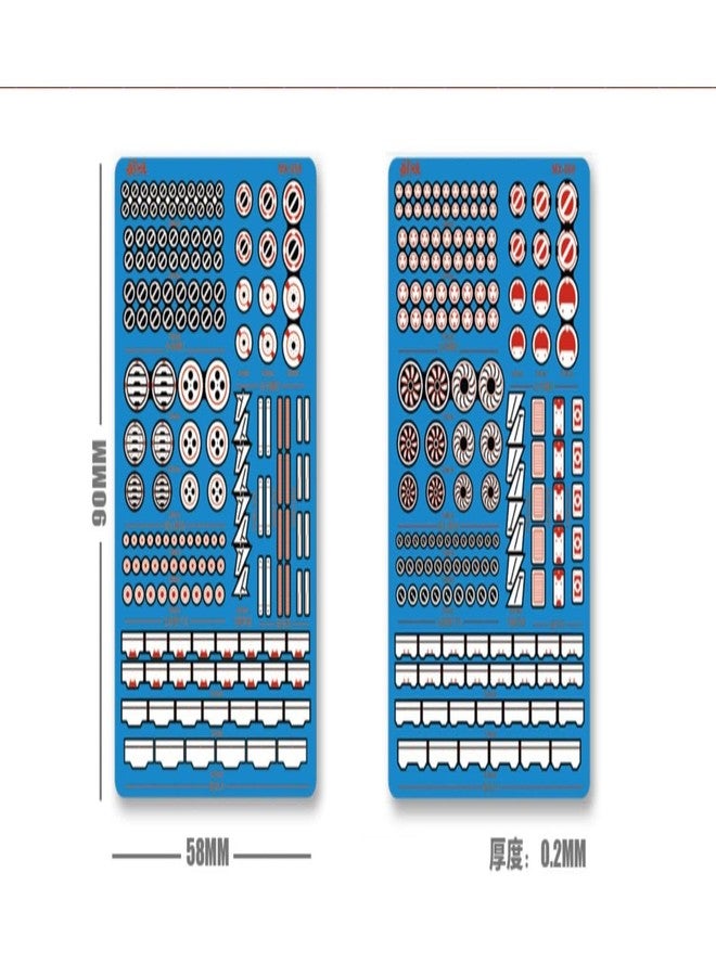 ANSAI 172PCS Detail up Parts Photo Etch Parts Set for MG 1/100 1/144 Scale Model Rivets Varieties Size(2 Sheets) - Image 4
