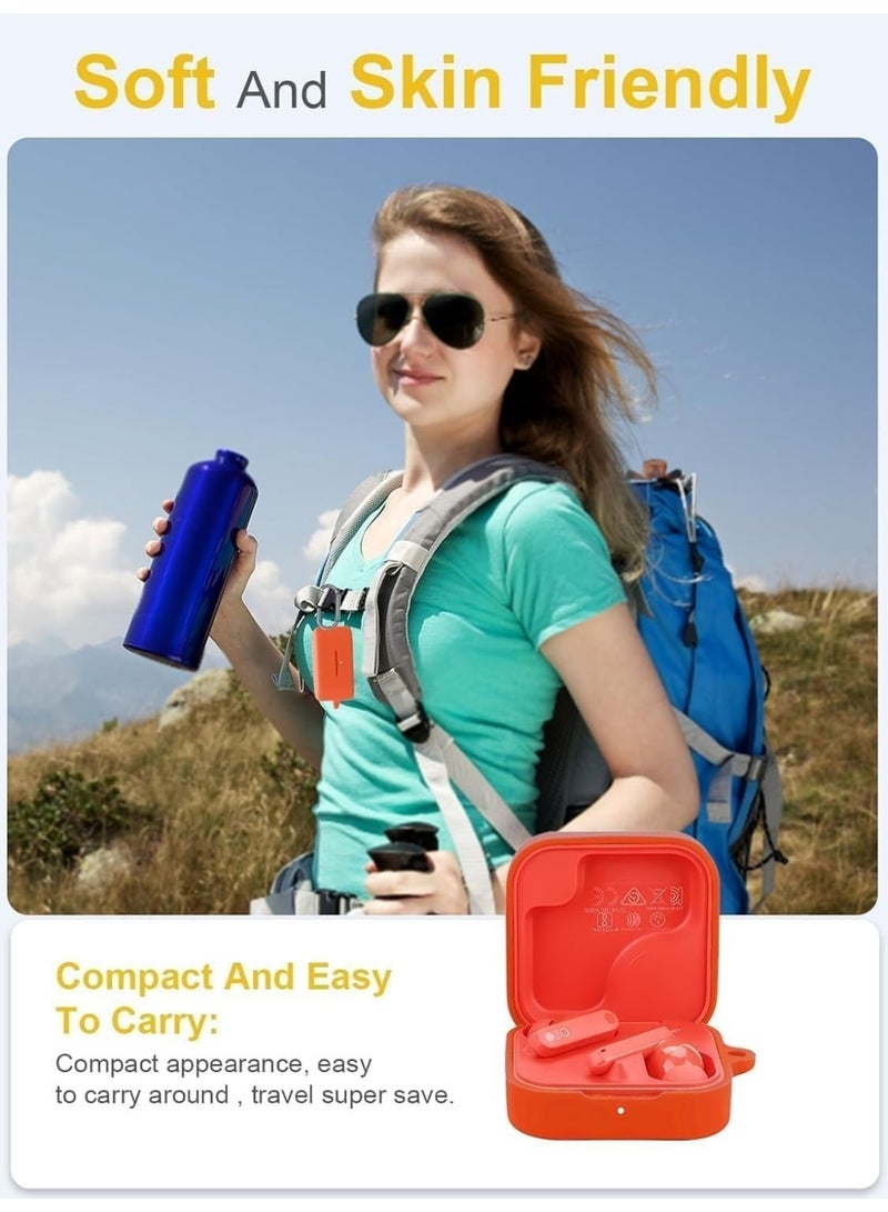 متوافق مع غطاء حماية سماعات Nothing CMF Buds 2A، غطاء حماية ناعم من السيليكون مقاوم للصدمات، سماعات أذن لاسلكية مزودة بحلقة تعليق، مؤشر LED أمامي مرئي (أزرق) - Image 3