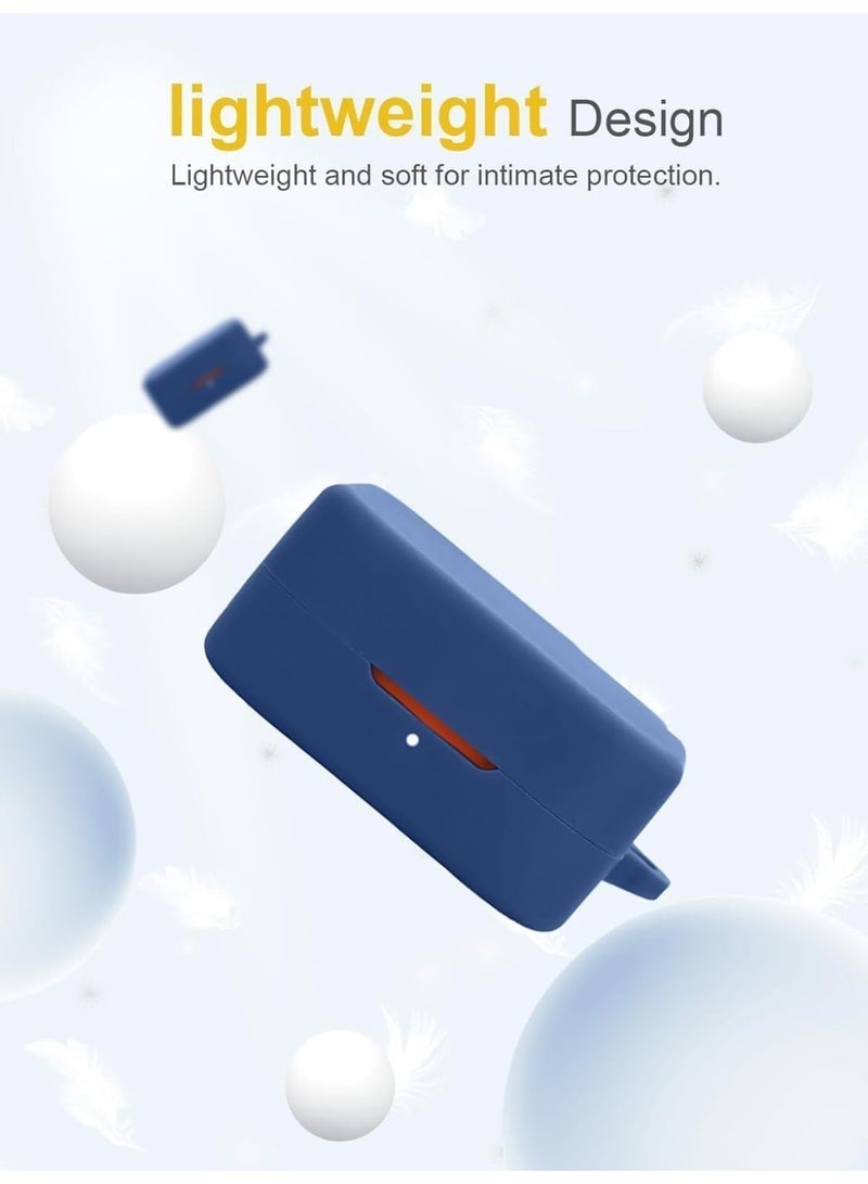 متوافق مع غطاء حماية سماعات Nothing CMF Buds 2A، غطاء حماية ناعم من السيليكون مقاوم للصدمات، سماعات أذن لاسلكية مزودة بحلقة تعليق، مؤشر LED أمامي مرئي (أزرق) - Image 2