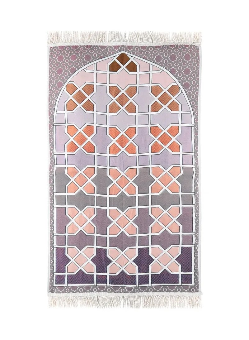 MANASEK Prayer mat padded from Manasek a popular local brand – prayer mat lined with 100% polyester with 3D embroidery with bag - Luxurious and elegant design suitable for gifting - 70X120  - Image 1