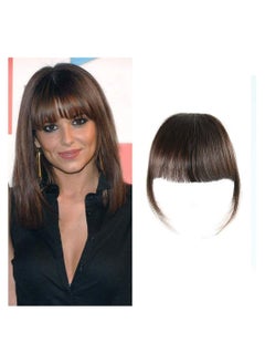 Wispy Bang Dark Brown Flat Bang With Temples