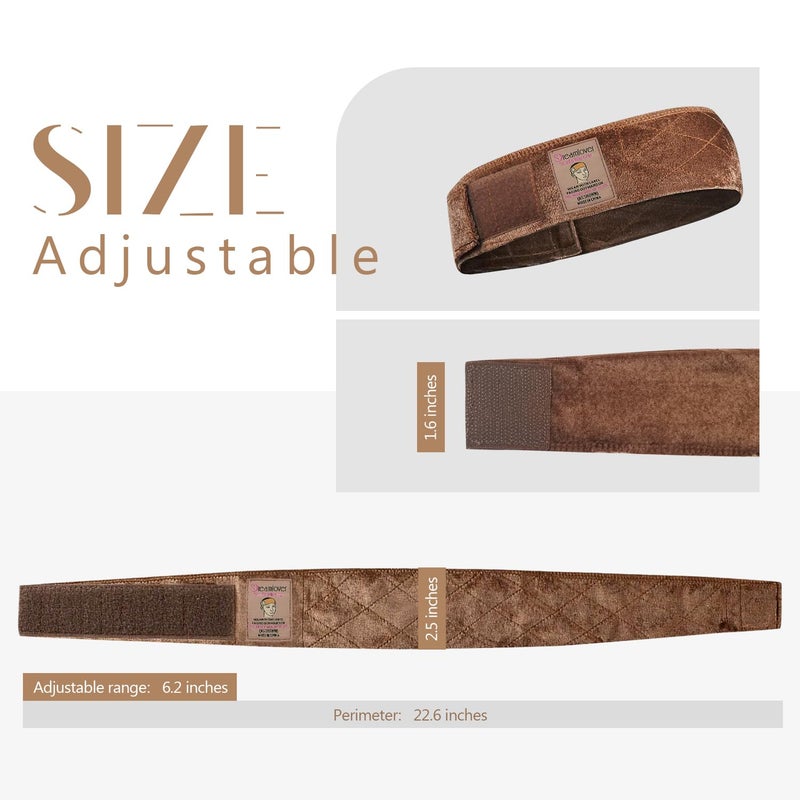 Dreamlover Wig Grip Band, Velvet Wig Grip, Brown, 2 Pieces - Image 4