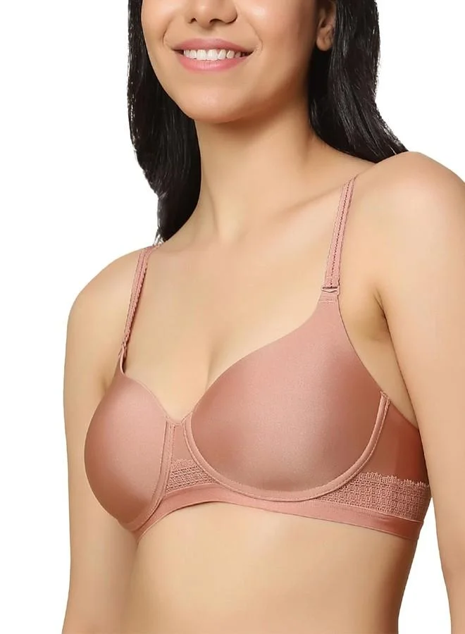 Triumph Triumph Women's Polyamide Wire Free Casual T-Shirt Bra (110I584_Sunkiss