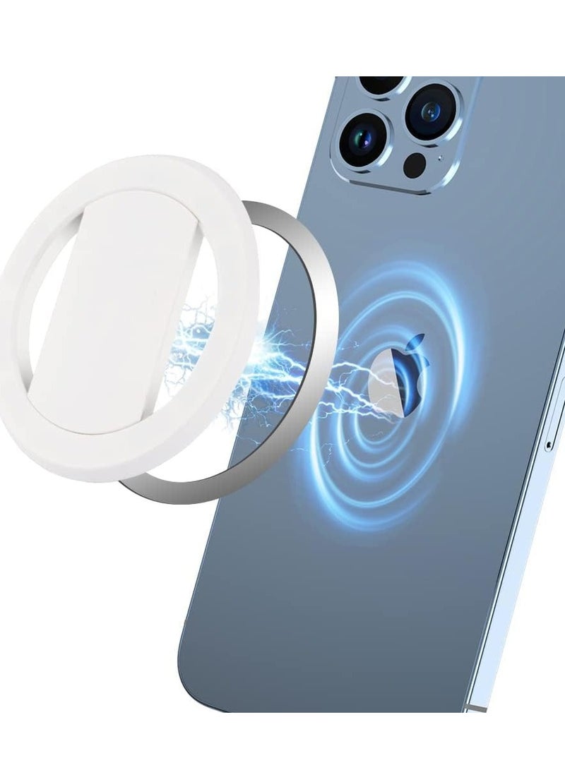 KASTWAVE Cell Phone Ring Holder Stand Ultra Thin 360 Rotation Adjustable Ultra Thin Finger Ring Kickstand Phone Grip For Magnetic Car Mount Hook Compatible With Iphone Samsung All Smartphone White - Image 1