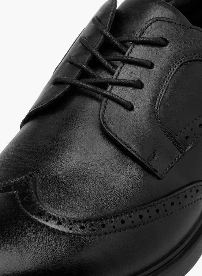 Le Confort Men Textured Lace-Up Derby Shoes  - Image 4
