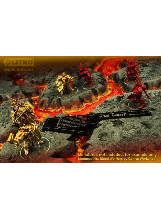 LITKO Movement Gauge Warhammer: Age of Sigmar 1st Edition & 2nd Edition, Translucent Grey - Image 2