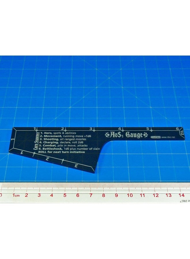 LITKO Movement Gauge Warhammer: Age of Sigmar 1st Edition & 2nd Edition, Translucent Grey - Image 3