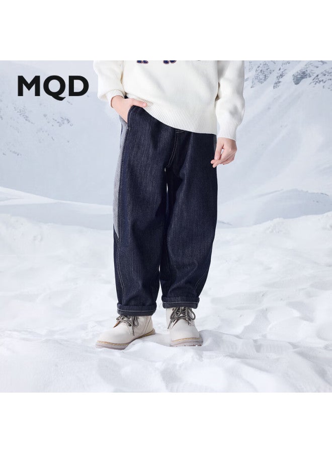 Mqd Boys Winter College Style Tapered Jeans Dark Denim Blue Size 110 - Image 1