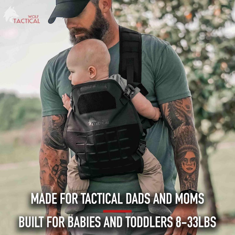Wolf Tactical Baby Carrier for Men - Military Dad Carrier for Infants and Toddlers - Image 3