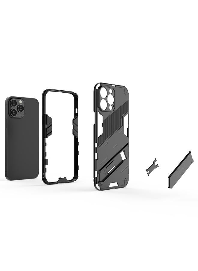 Zaboon Case For iPhone 13 Pro Punk Armor 2 in 1 PC + TPU Phone Case with Invisible Holder - Image 3