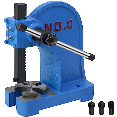 PNBO Manual Arbor Press 0.5 Ton,Heavy Duty Cast Iron Desktop Punch Press Machine, for Riveting Punching Holes - Image 1