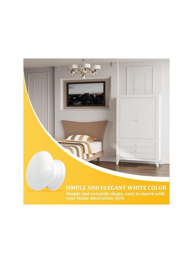 The Bros Kitchen Cabinet Knobs, 12 Pcs Drawer Knobs Dresser Knobs Zinc Knobs, Round Wood Cabinet Knobs, Drawer Pulls Door Knobs Dresser Drawer Handles Knobs for Dresser Drawers - Image 4