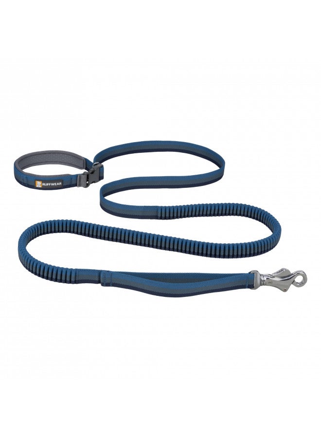 RUFFWEAR Ruffwear, Roamer Bungee Dog Leash for Running, Biking or Hiking, Can be Used Hand-Held or Hands-Free, Orion Blue, 7.3'-11'  - Image 1