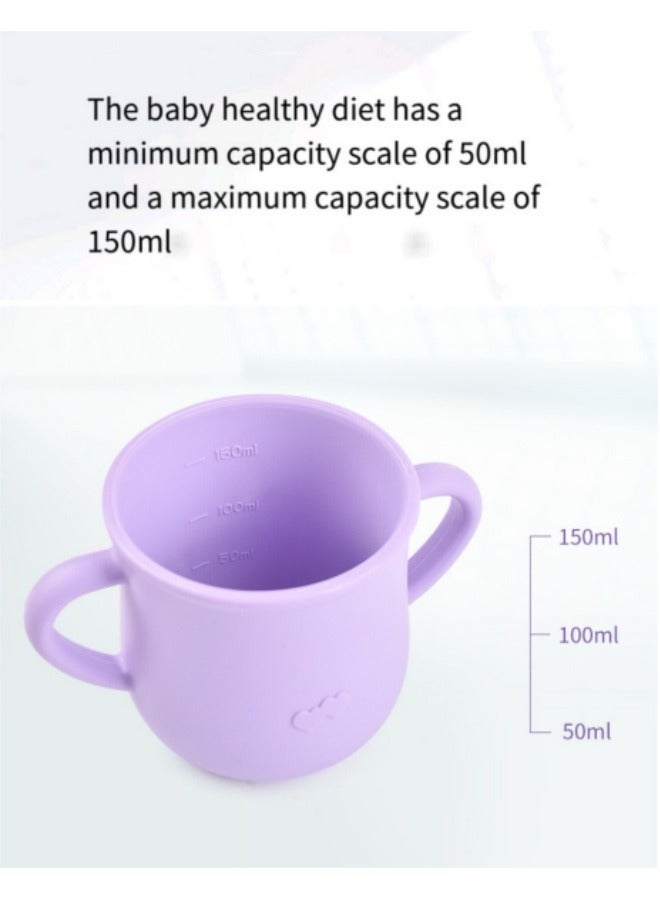 Baby Drinking Cup Straw Water Cup Children's Silicone Snack Cup Green - Image 5