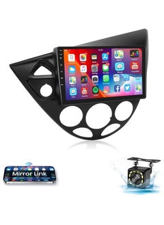 Android Car Stereo for Ford Focus 1998-2006 4GB RAM 64GB ROM Support Carplay, Mirror Link Wi-Fi BT Radio GPS Navigation 9 Inch IPS Touch Screen with AHD Camera Included