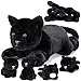 Skylety 5 Pieces Cat Stuffed Animal with Babies Inside Belly Plush Cat Pregnant Mommy Kitty with 4 Cute Fluffy Stuffed Kittens Christmas Birthday Surprise GiftsBlack - Image 3