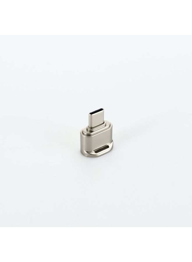 Zinc Alloy Type-c Phone Card Reader For Tablet Notebook High Speed 2.0 Transmission TF Memory Card Reader-Color:Apple Gold And Silver  - Image 4