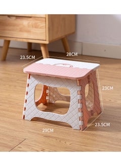 Generic Portable Home Outdoor Folding Stool, Pink  - Image 1