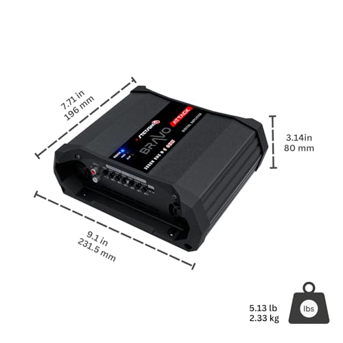Stetsom Bravo Attack 3000 1 Ohm Mono Car Amplifier, 3000.1 3K Watts RMS, 1Ω Stable Car Audio, Full Range HD Sound Quality, 3000x1, Crossover & Bass Boost, Car Stereo Speaker MD, Smart Coolers - Image 3